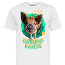 Király  Karcsi férfi póló FEHÉR