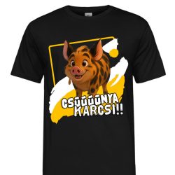 Csúúúnya Karcsi férfi póló FEKETE