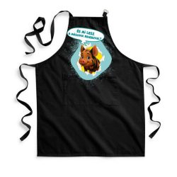 Második reggeli kötény FEKETE