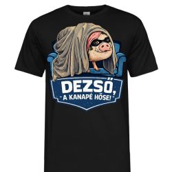 Dezső a hős férfi póló FEKETE